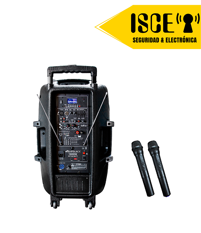 BATBLACK PARLANTE AMPLIFICADO 15&quot; 1000W CON BT FM USB SD 