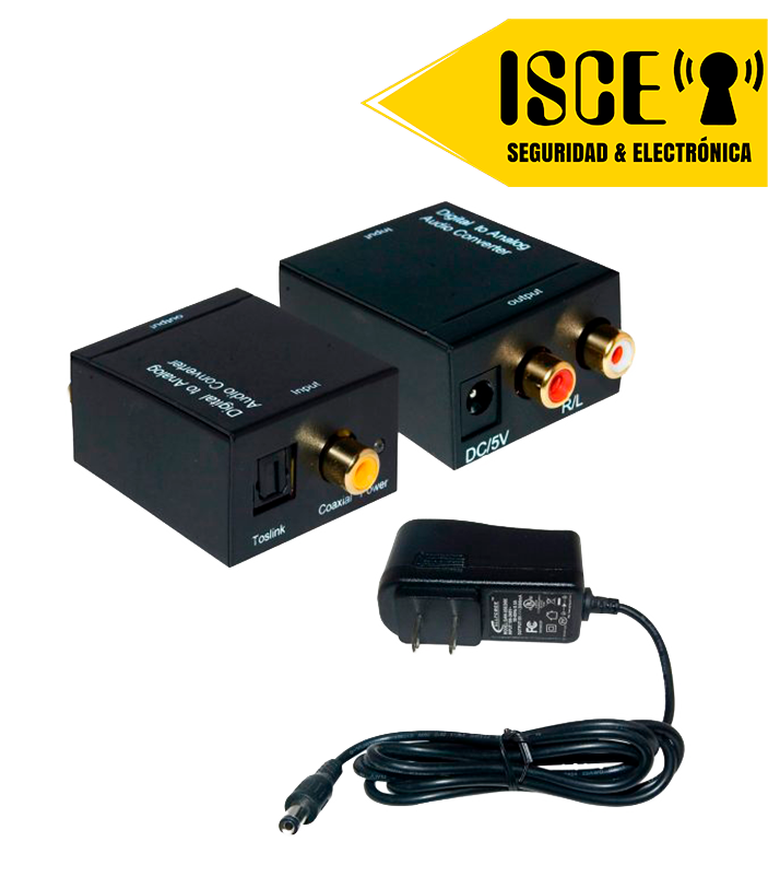 CONVERTIDOR DE AUDIO DIGITAL A ANALOGICO DC 5V CON CARGADOR