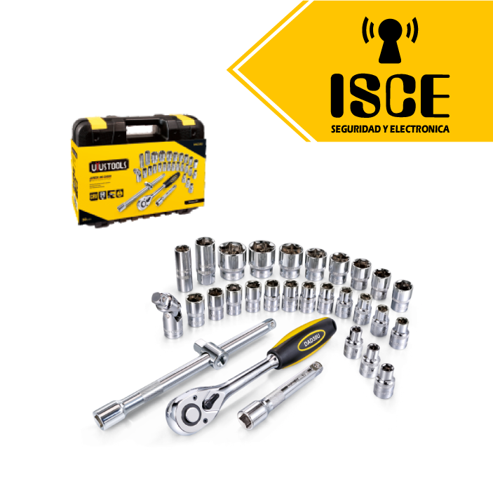 UYUSTOOLS JUEGO DE DADO 30PCS DR 1/2&quot;