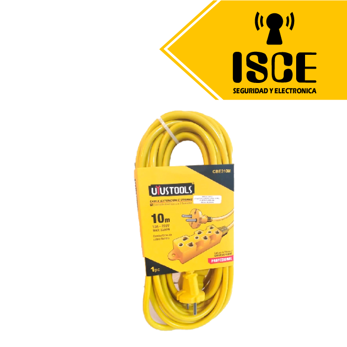 UYUSTOOLS CABLE DE EXTENSION CON 3 TOMAS 15M