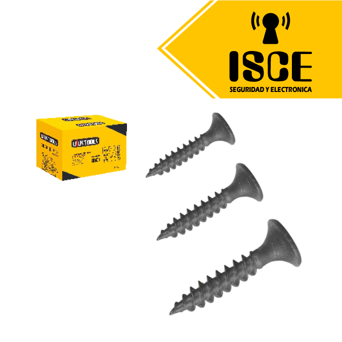 UYUSTOOLS TORNILLO FOSFATADO NEGRO P/DRY-WALL PUNTA FINA 6X3/4&quot;