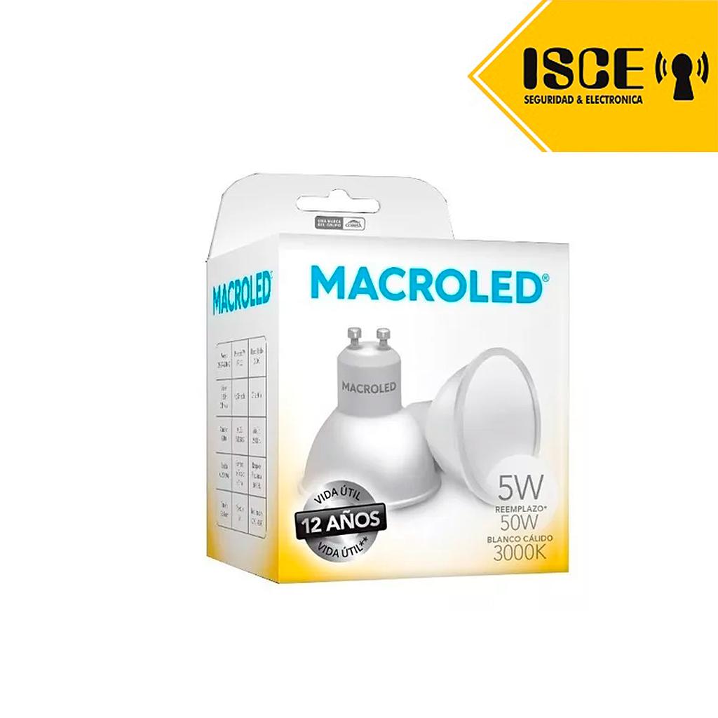 MACROLED DICROICO LED ECO 5W AC185-260V LUZ CALIDA 3000K 120°