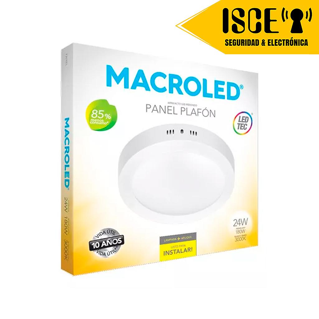 MACROLED PANEL LED CIRCULAR ADOSABLE 24W AC85-265V LUZ CALIDA 3000K