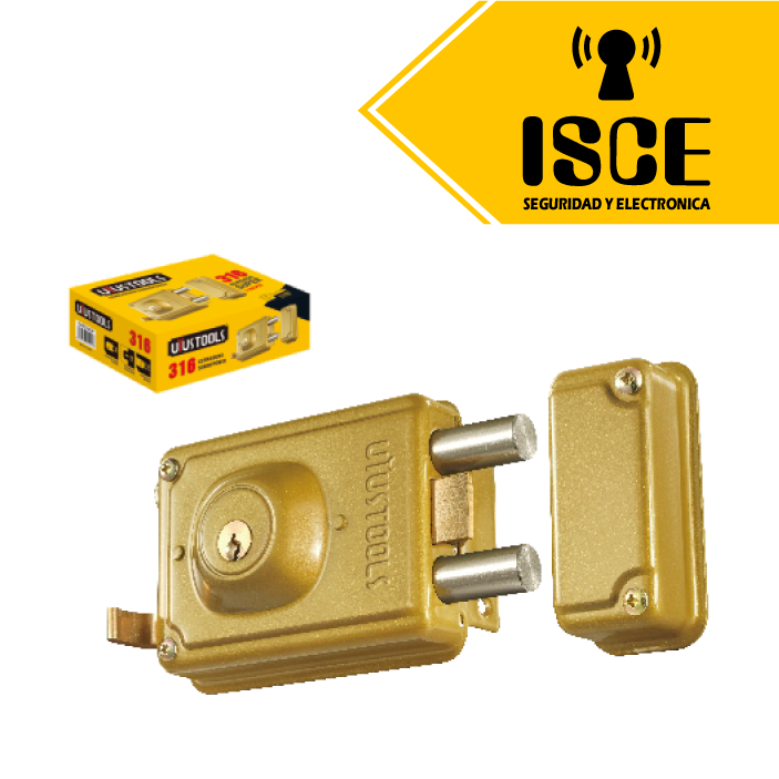 UYUSTOOLS CERRADURA SOBREPONER PLUS TRIPLE CON PIVOTES 16mm