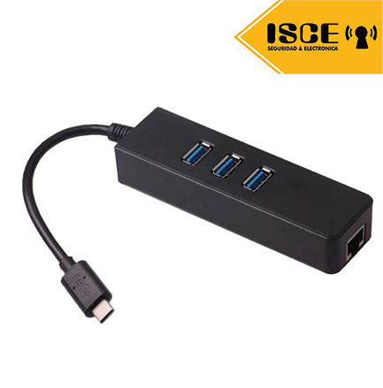 AJV ADAPTADOR TIPO C 3.0 A RJ45 + 3 PUERTOS USB 