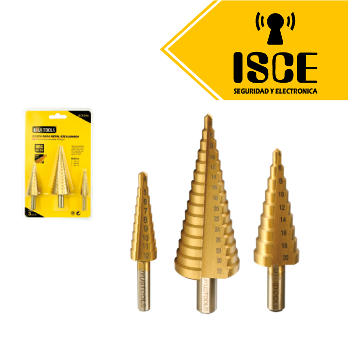 UYUSTOOLS BROCA PARA METAL ESCALONADA 3PCS