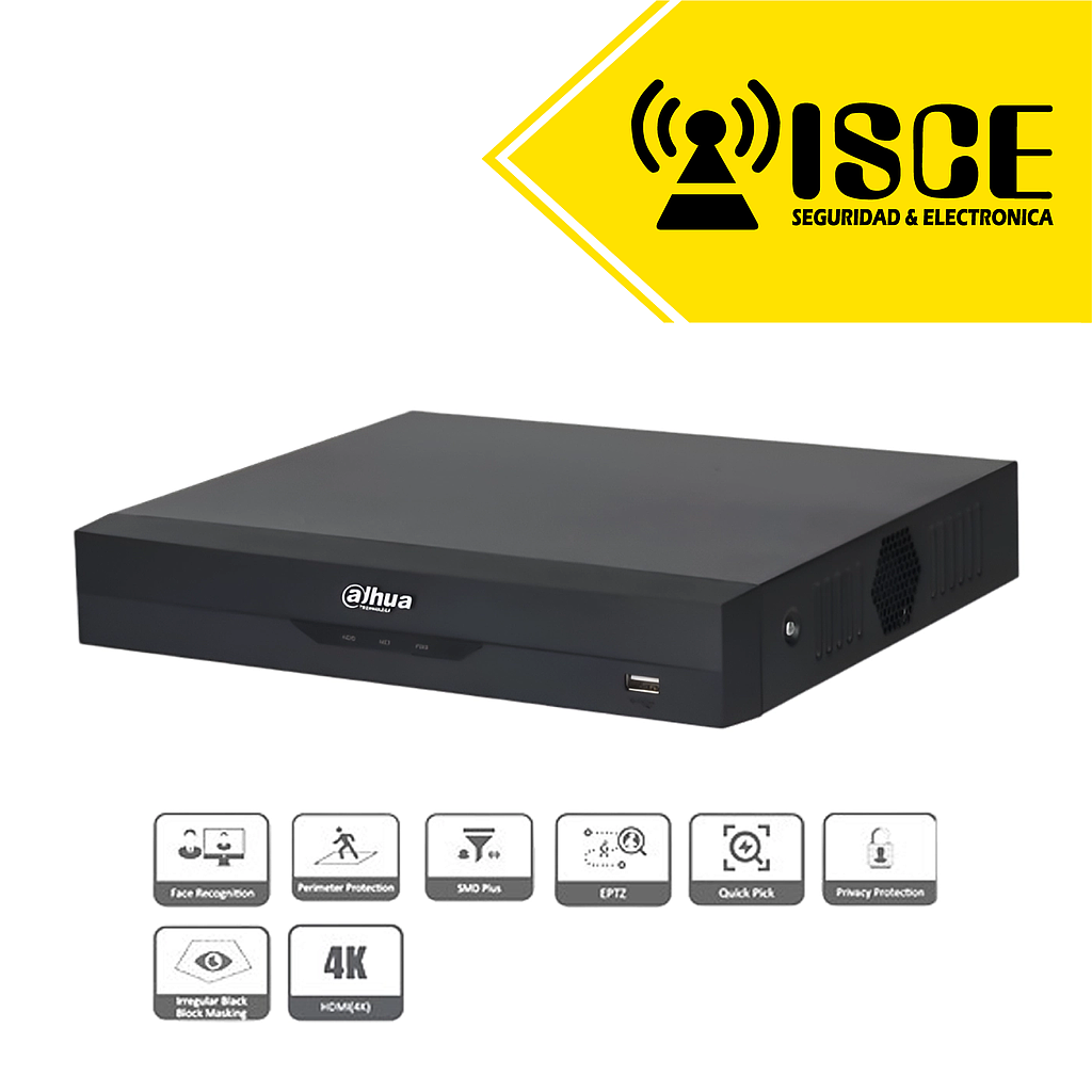 DAHUA DH-XVR5108HS-4KL-I3/T DVR PENTAHIBRIDO 8CH 4K 1 HDD AUDIO DOBLE VIANA