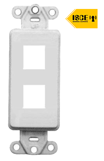 LEVITON BASE DOBLE CUADRADA P/JACK DECORA BLANCO 