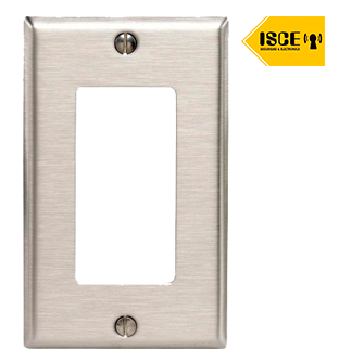 LEVITON PLACA SIMPLE DECORA ACERO 