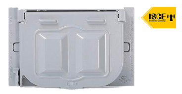 LEVITON PLACA SIMPLE HERMETICA DECORA HORIZONTAL ALUMINIO