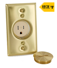 LEVITON PLACA SIMPLE HERMETICA P/TOMACORRIENTE BRONCE