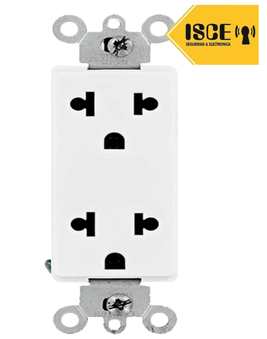 LEVITON TOMA DOBLE EMPOTRABLE DECORA UNIVERSAL 2X15A L/T 250V BLANCO