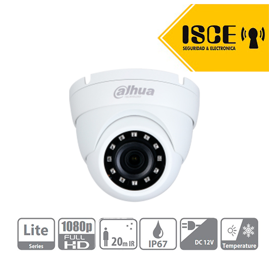 DAHUA DH-HAC-HDW1200RN-0280B-S3A HDCVI CAMARA DOMO 1080P 2MP IR20 2.8MM