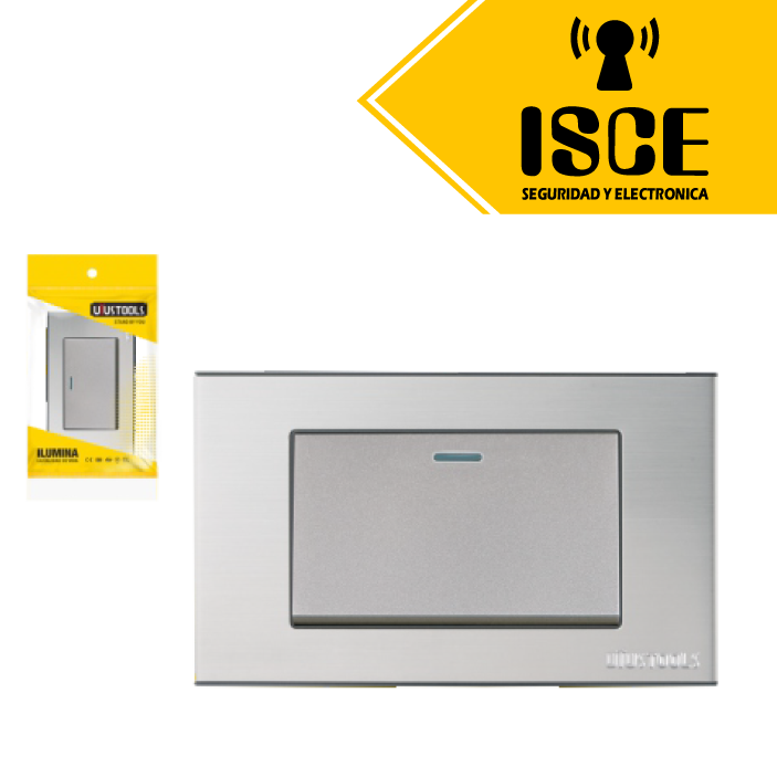 UYUSTOOLS CONMUTADOR EMPOTRABLE SIMPLE ACERO INOX