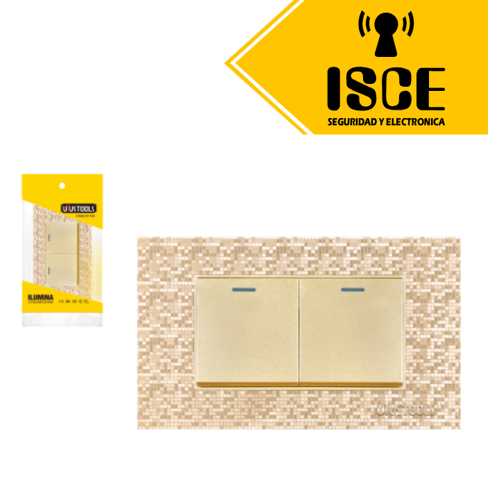UYUSTOOLS INTERRUPTOR EMPOTRABLE DOBLE MOSAICO