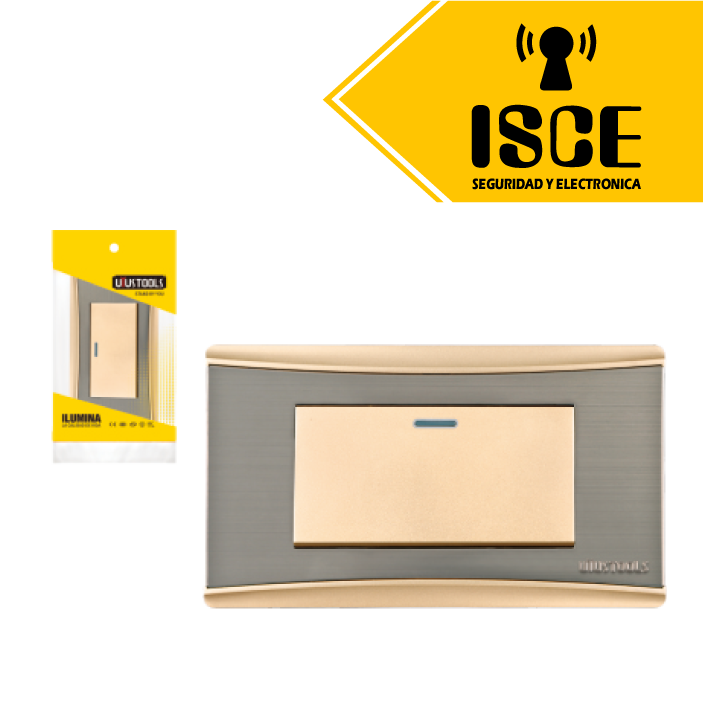 UYUSTOOLS INTERRUPTOR EMPOTRABLE SIMPLE DORADO