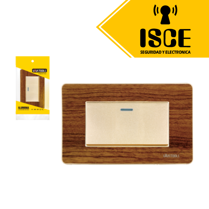 UYUSTOOLS INTERRUPTOR EMPOTRABLE SIMPLE MADERA