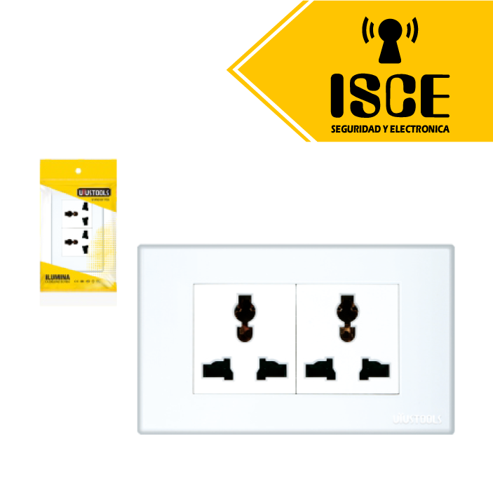 UYUSTOOLS TOMACORRIENTE EMPOTRABLE DOBLE MULTIUSO PC-BLANCA