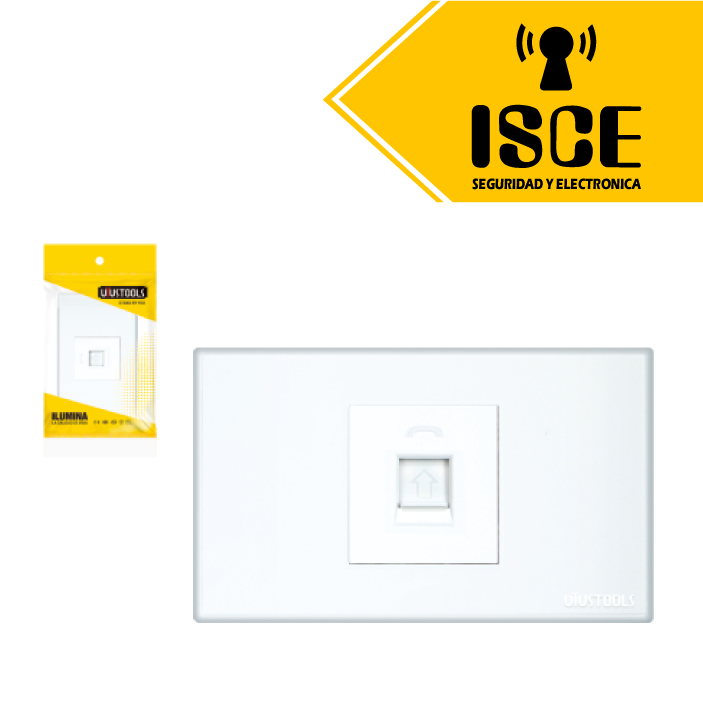 UYUSTOOLS TOMA TELEFONO ACERO INOXIDABLE PC-BLANCA RJ11