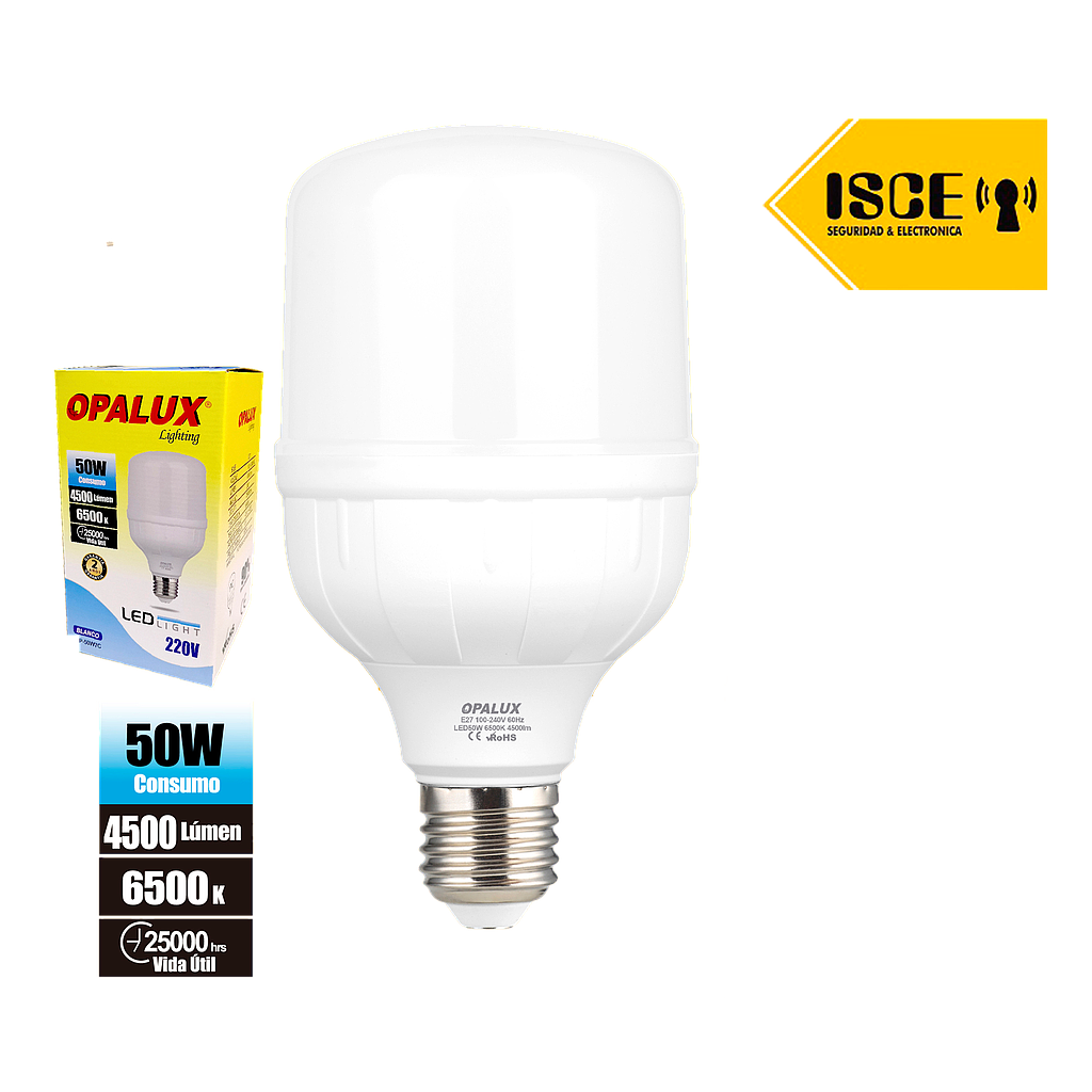 OPALUX FOCO LED 50W 100-240V BLANCO 4500LM 6500K