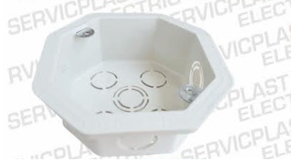 SERVICPLAST CAJA OCTOGONAL 4X4 PVC BLANCO