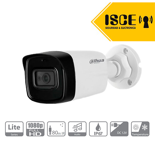 DAHUA DH-HAC-HFW1200TLN-A HDCVI TUBO 2MP IR80 IP67 C/MICRO