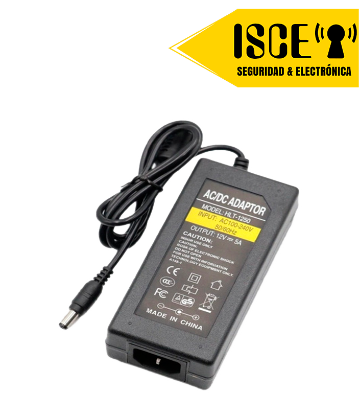 FUENTE ADAPTADOR DE VOLTAJE 12VDC 5AMP