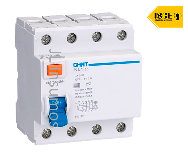 CHINT INTERRUPTOR DIFERENCIAL NL1 4P 30mA 25A 63AC TYPE 6KA 