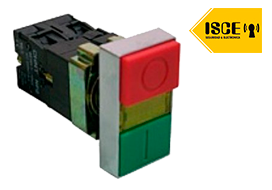 CHINT PULSADOR DOBLE R+V+LAMPARA AMARILLA TIPO LED BA9S 1W MAX NP2