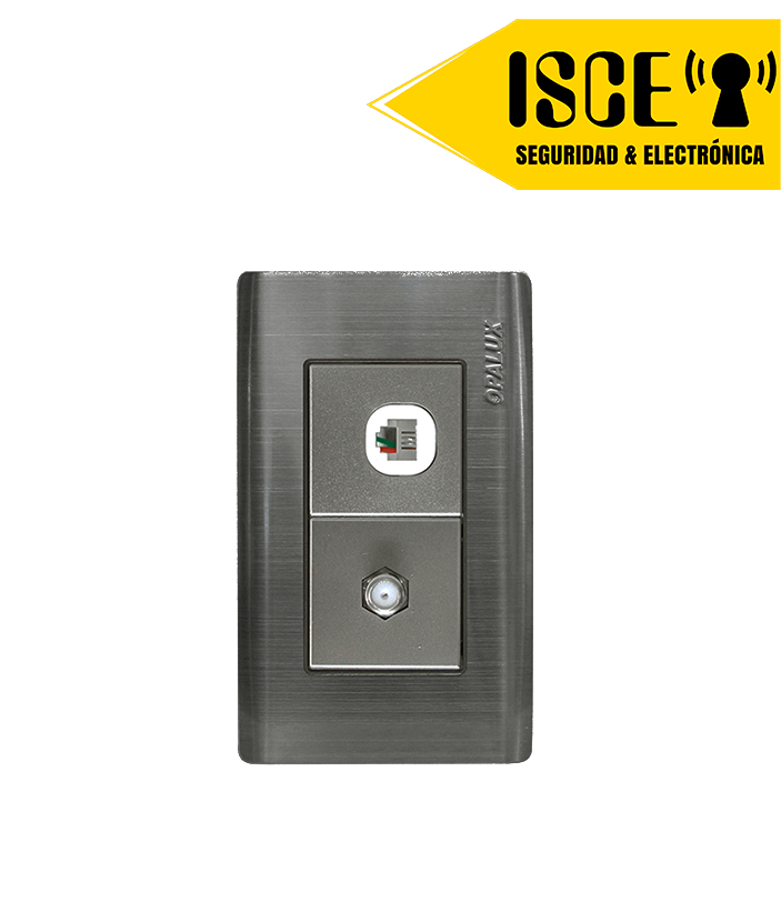 OPALUX TOMA MIXTA TELEFONO + COAXIAL 2 DADOS 3.5