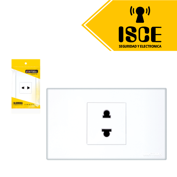 UYUSTOOLS TOMACORRIENTE EMPOTRABLE SIMPLE PC-BLANCA