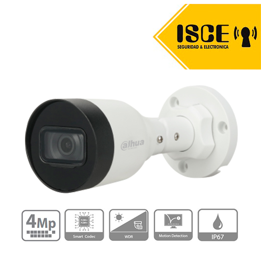 DAHUA DH-IPC-HFW1430S1N-S4 IP TUBO 1/2.7&quot; 4MP IR30 IP67