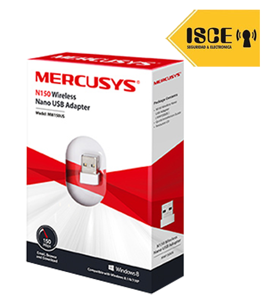 MERCUSYS MINI ADAPTADOR USB INALAMBRICO N A 150 MBPS