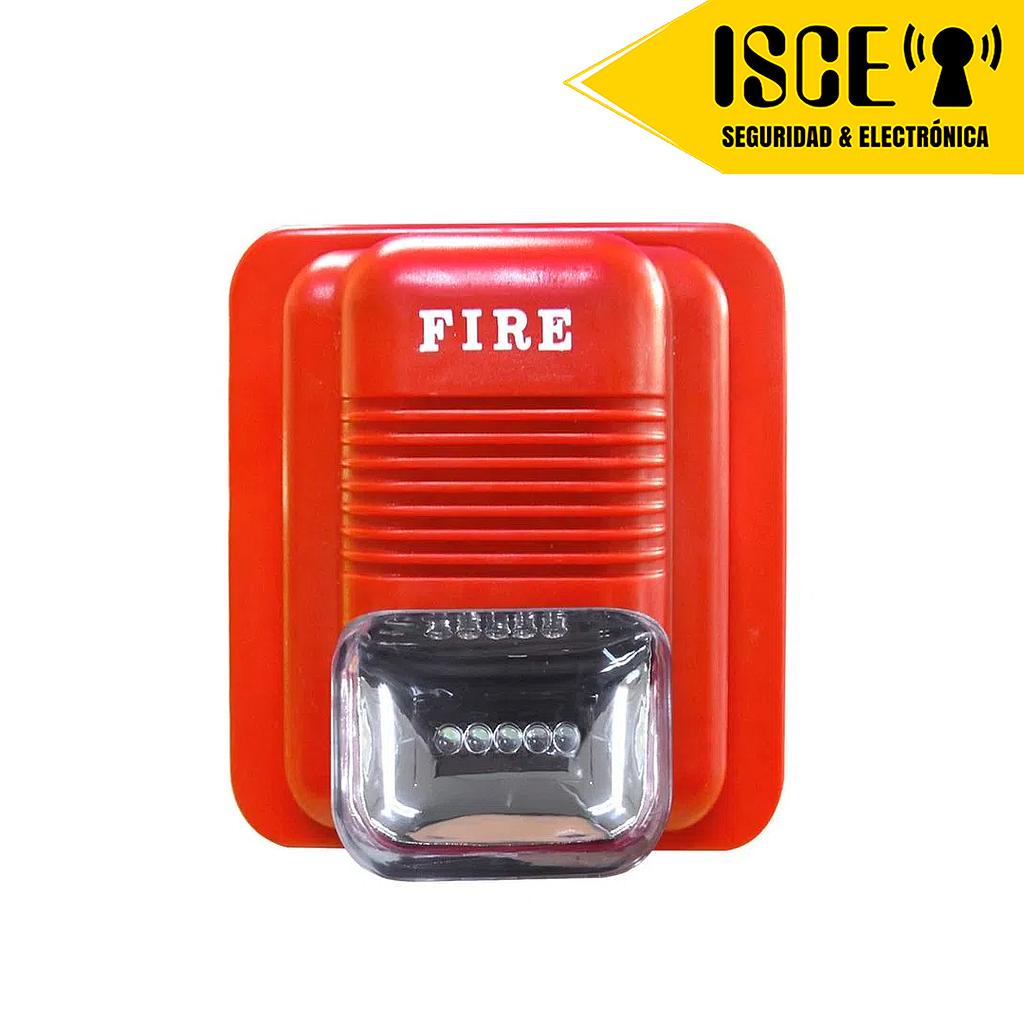 OPALUX STROBO FLASH 80-120MA VOLTAJE: 12-24V DC DECIBELES 90DB CONSUMO 1.5W