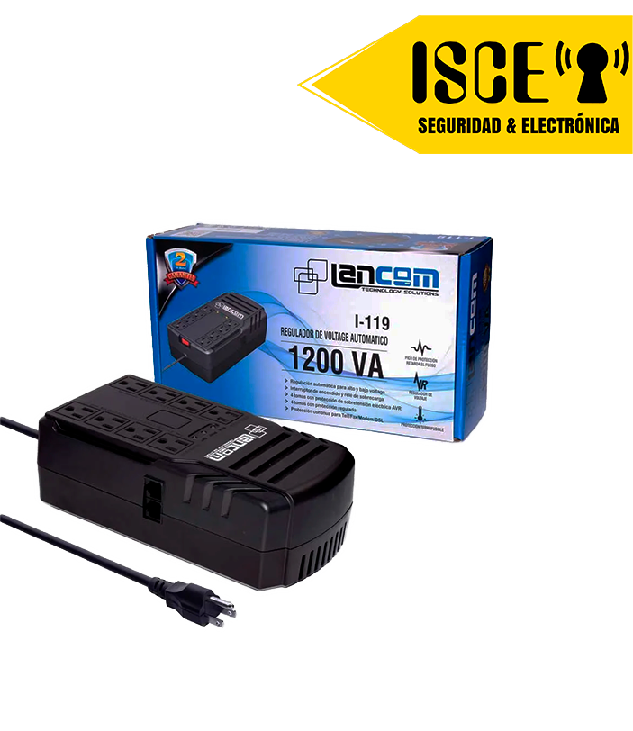 LANCOM ESTABILIZADOR 1200VA 8 TOMAS
