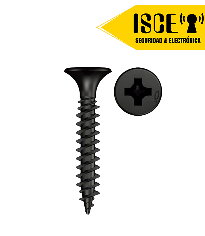 UYUSTOOLS TORNILLO FOSFATADO NEGRO PARA DRYWALL PUNTA FINA 6X1&quot;