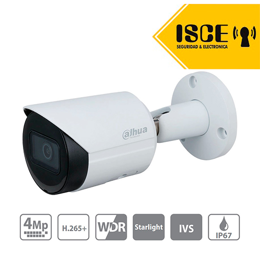 DAHUA TUBO EXTERIOR CMOS 1/3'' ICR 4 MP WDR IR 30M IP67 PoE