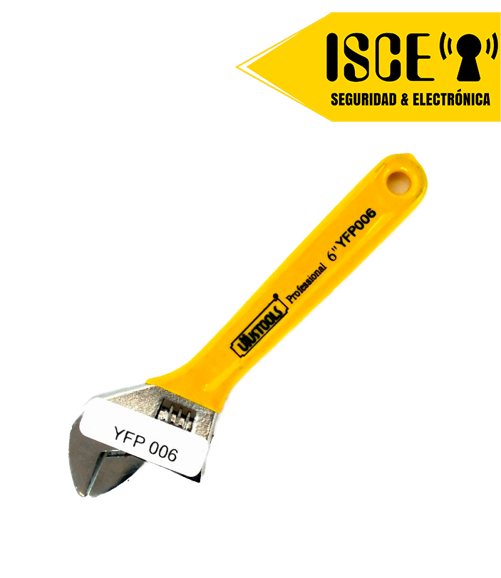 UYUSTOOLS LLAVE FRANCESA M/PLAST 6&quot; AMARILLO