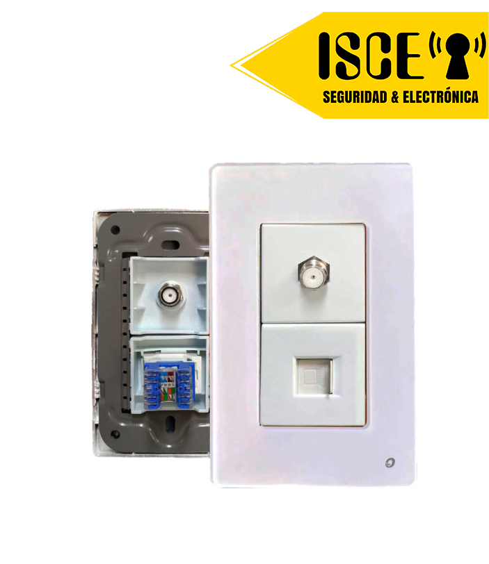 OPALUX TOMA COAXIAL Y RJ45 CAT6 MASTER 200 LINEA ELEGANTE