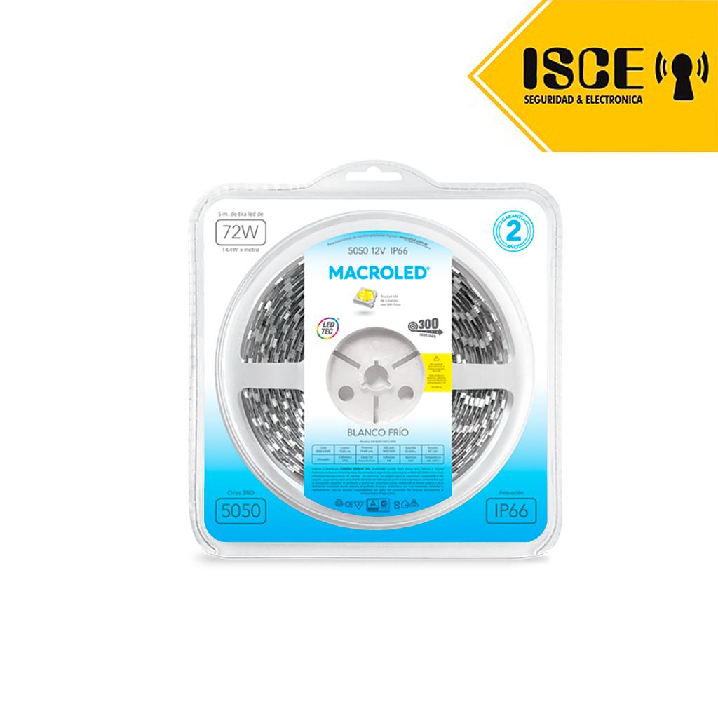 MACROLED CINTA LED 5050 BCO LUZ FRIA IP66 DC12V -14 4W 60LED 5M