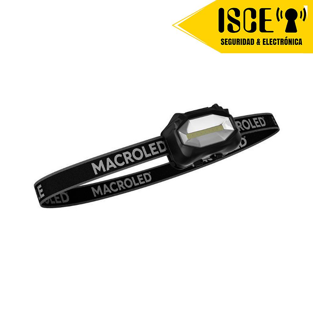 MACROLED LINTERNA FRONTAL PRO 3W LED COB 120 LUMINES