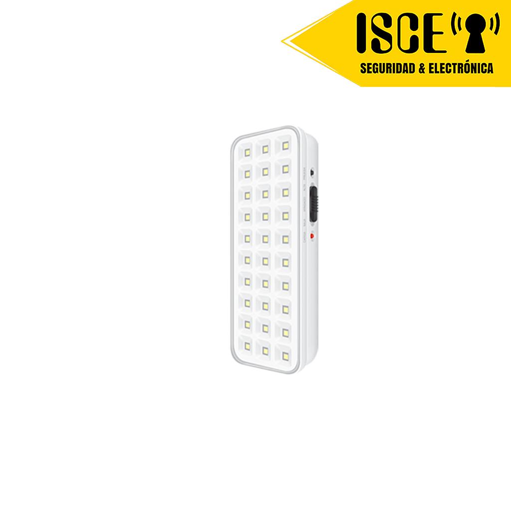 MACROLED LUZ DE EMERGENCIA 30 LEDS SMD-PE AC100-240V 50-60HZ 8 HORAS BLANCO FRIO 6500K