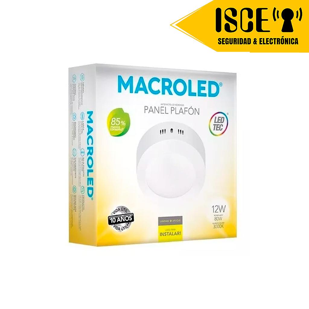 MACROLED PANEL LED CIRCULAR ADOSABLE 12W AC85-265V LUZ CALIDA 3000K