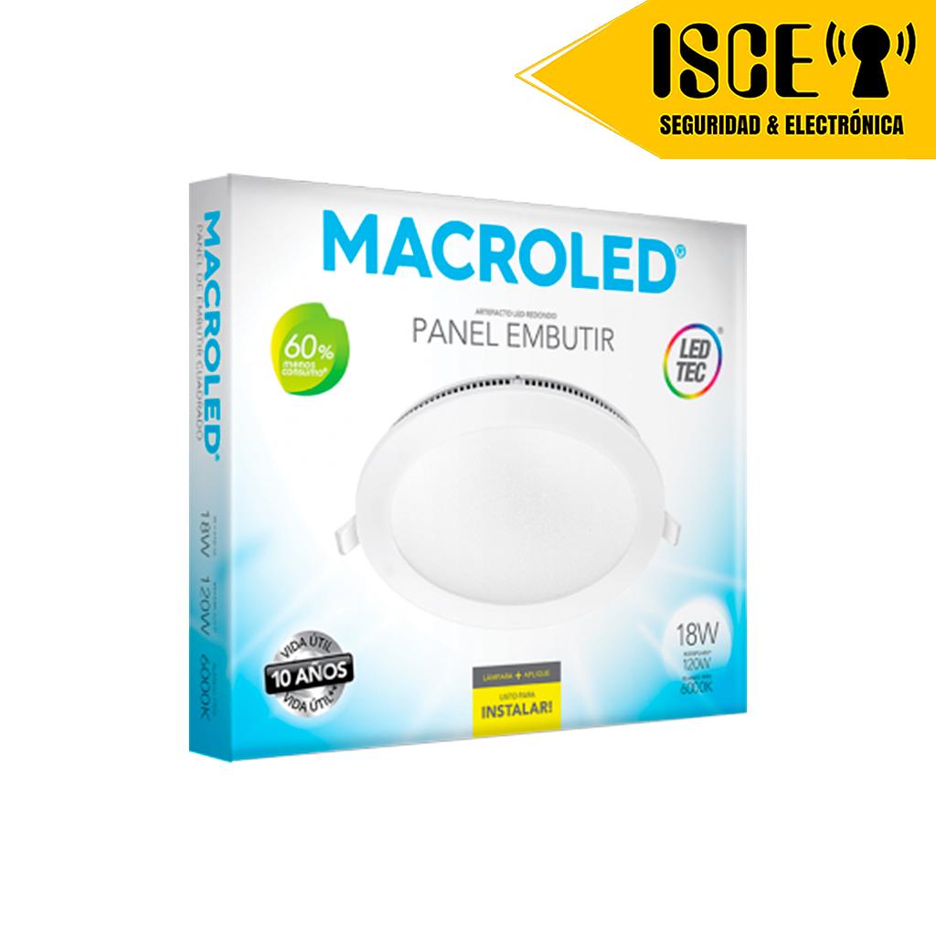 MACROLED PANEL LED CIRCULAR EMPOTRABLE 18W AC85-265V LUZ FRIA 6000K