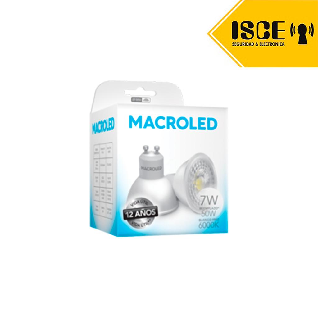 MACROLED DICROICO LED 7W AC220-240V GU5.3 FRIO 6000K SPD1500V 38°