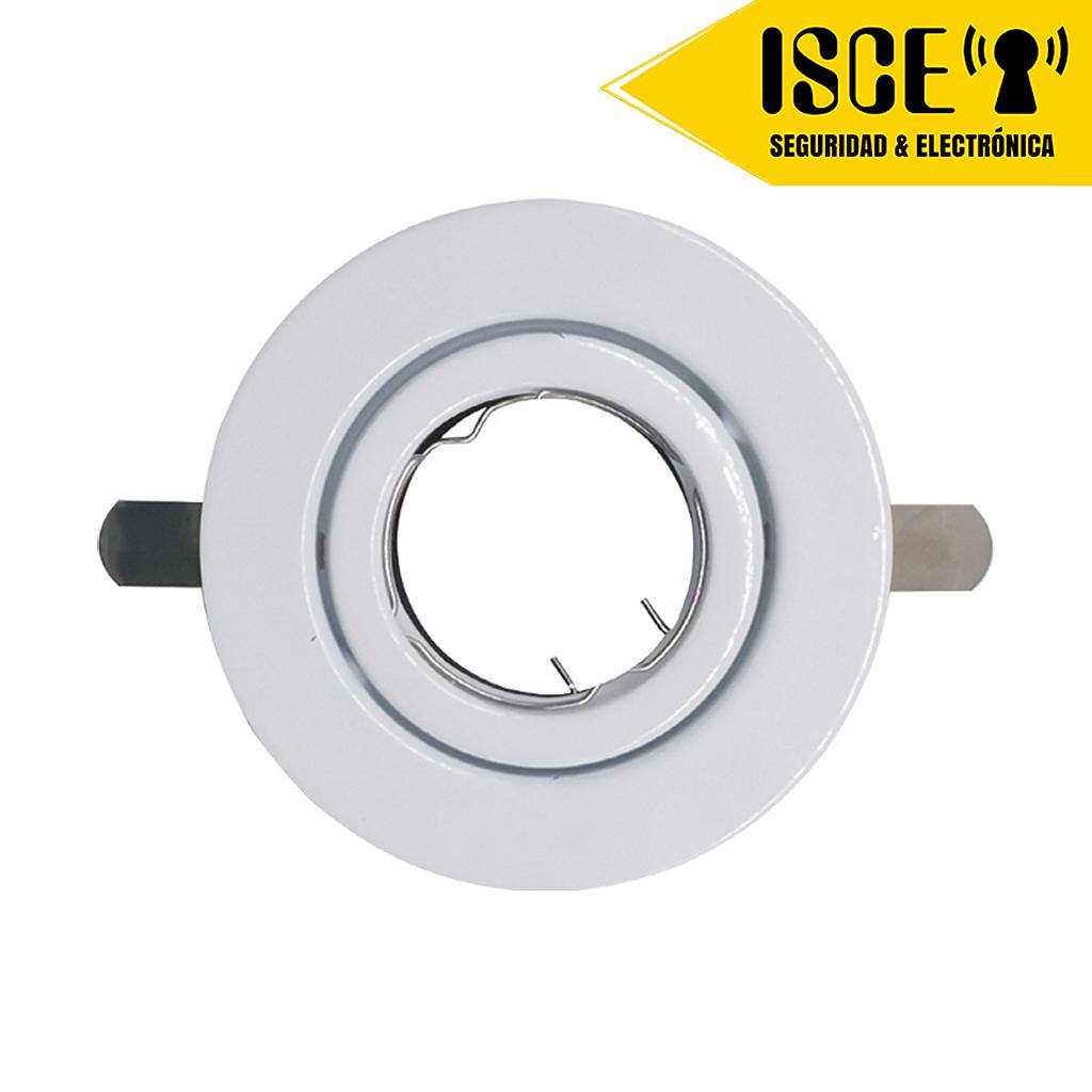 MACROLED BASE DICROICO MOVIL Y SOCKET GU10 BLANCO P/CAJA OTOGONAL