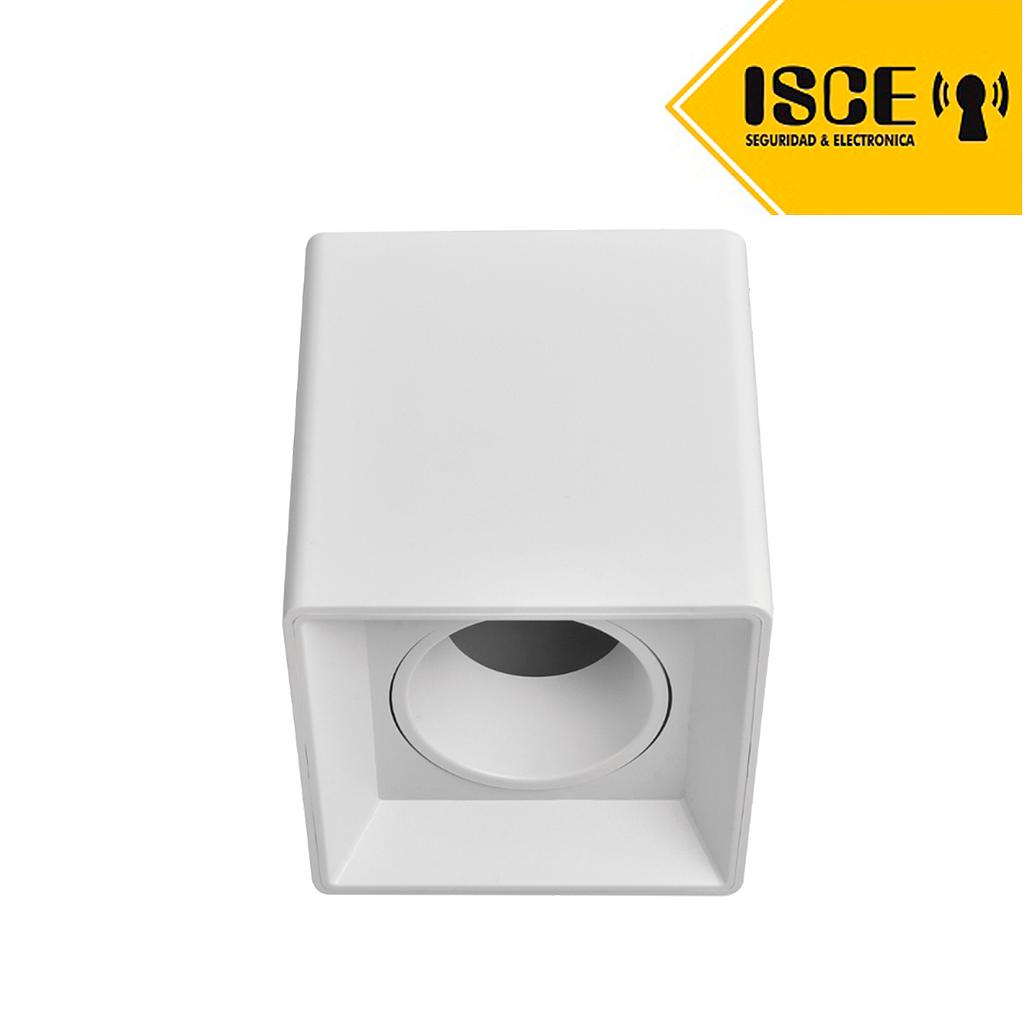 MACROLED ARTEFACTO PLAFON CUADRADO DICROICO X1 MOVIL PC BLANCO LISO