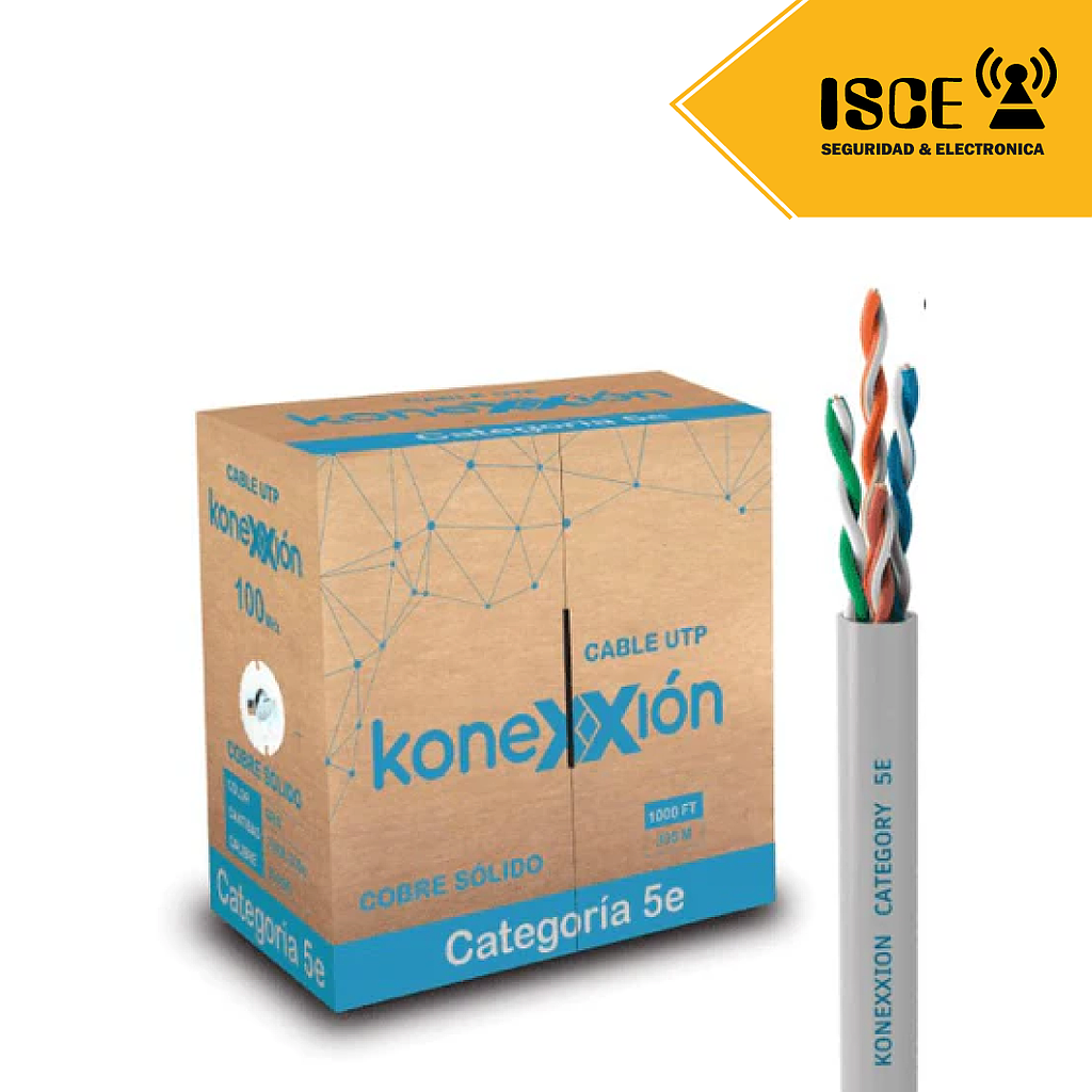 KONEXXION CABLE UTP CAT 5E 25AWG GRIS 