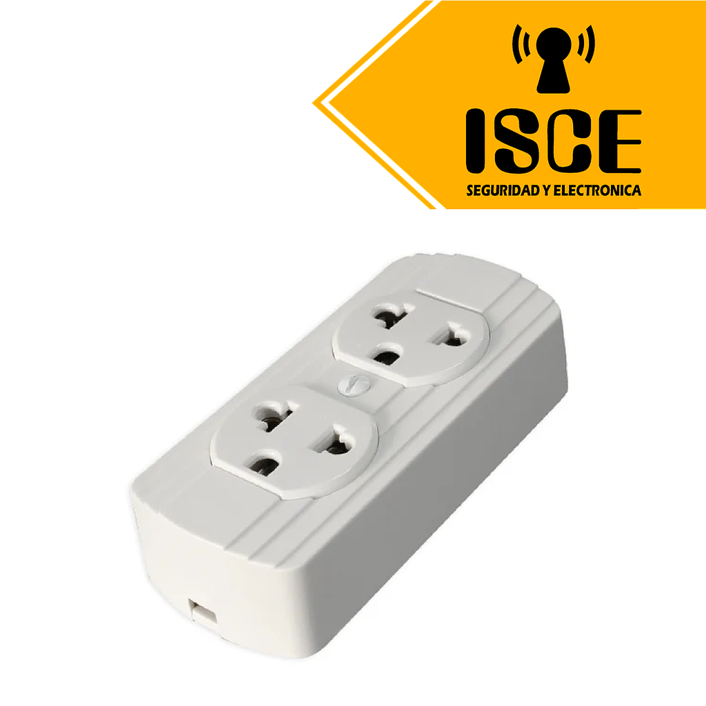 OPALUX TOMACORRIENTE DOBLE UNIVERSAL BLANCO