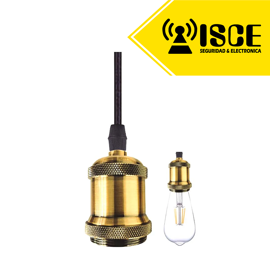 OPALUX SOCKET COLGANTE VINTAGE BLANCO/NEGRO / PLATEADO / E27